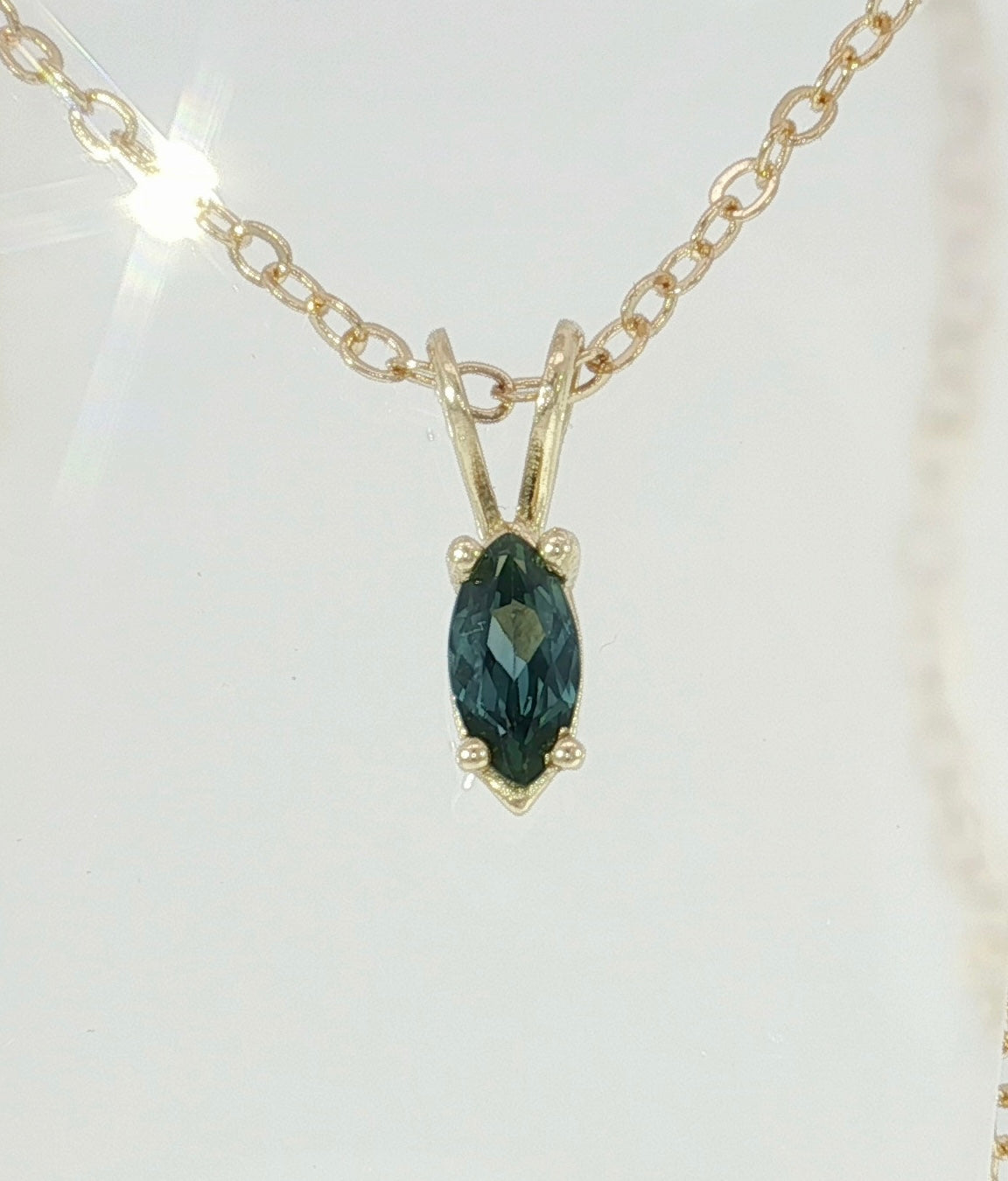 Blue Sapphire 9ct Gold Pendant. M92263