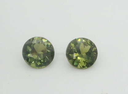 Gorgeous Pair of Green Australian Sapphires. M928