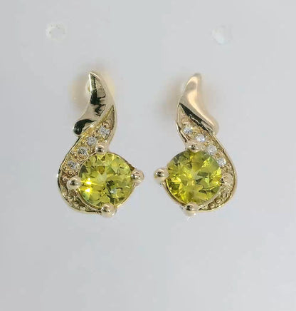 Amazing Sapphire & Diamond 9ct Gold Earrings. M92204