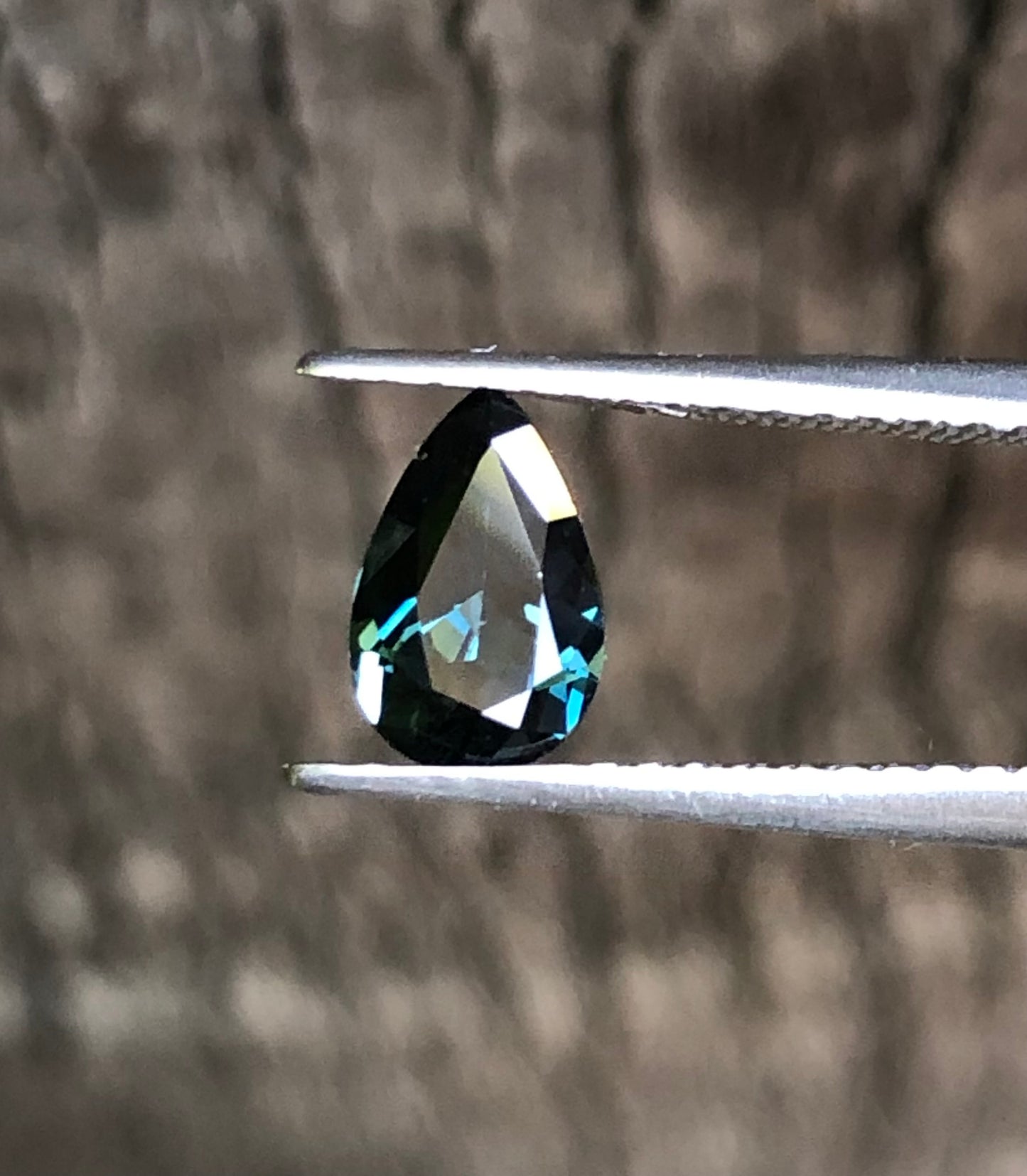Teal Teardrop Cut Sapphire. M1193