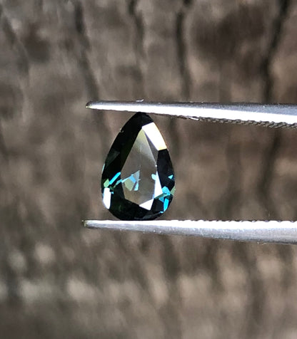 Teal Teardrop Cut Sapphire. M1193