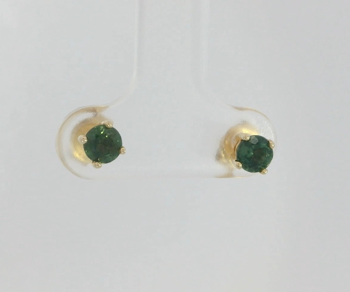 Elegant Green Teal Sapphire Earrings. M92150