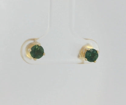 Elegant Green Teal Sapphire Earrings. M92150