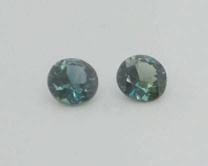 Elegant Teal Gemstone Pair Australian Sapphires. M1140