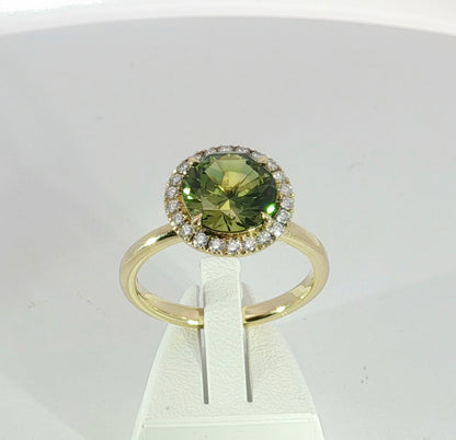 Magnificent Parti Sapphire & Diamond 18ct Gold Ring. M18239