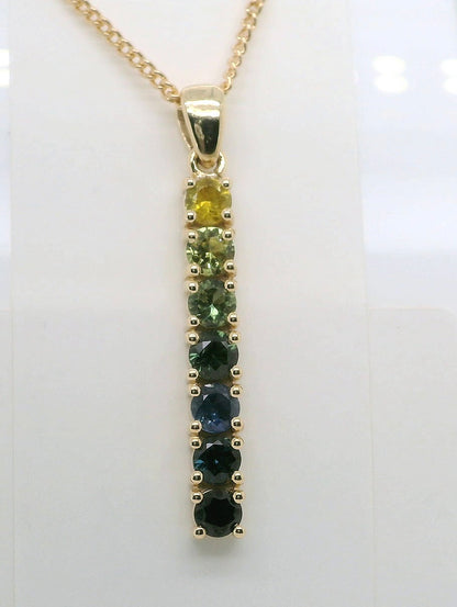 9ct Spectacular Australian Sapphire Pendant. M92130