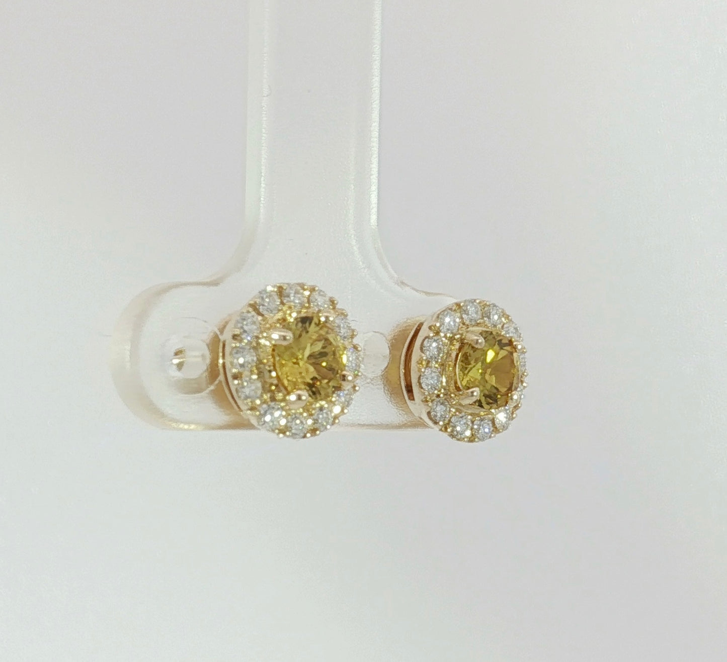 Stunning Sapphire & Diamond 9ct Gold Earrings. M92272