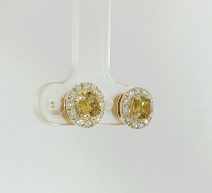 Stunning Sapphire & Diamond 9ct Gold Earrings. M92272