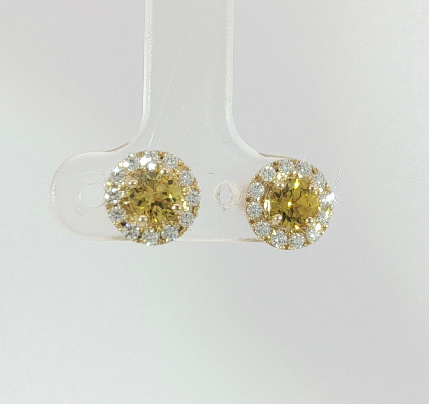 Stunning Sapphire & Diamond 9ct Gold Earrings. M92272