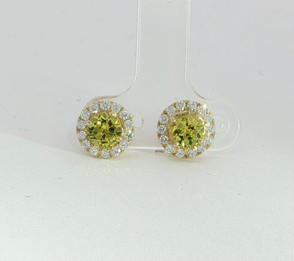 Dazzling Sapphire & Diamond 9ct Gold Earrings. M92273