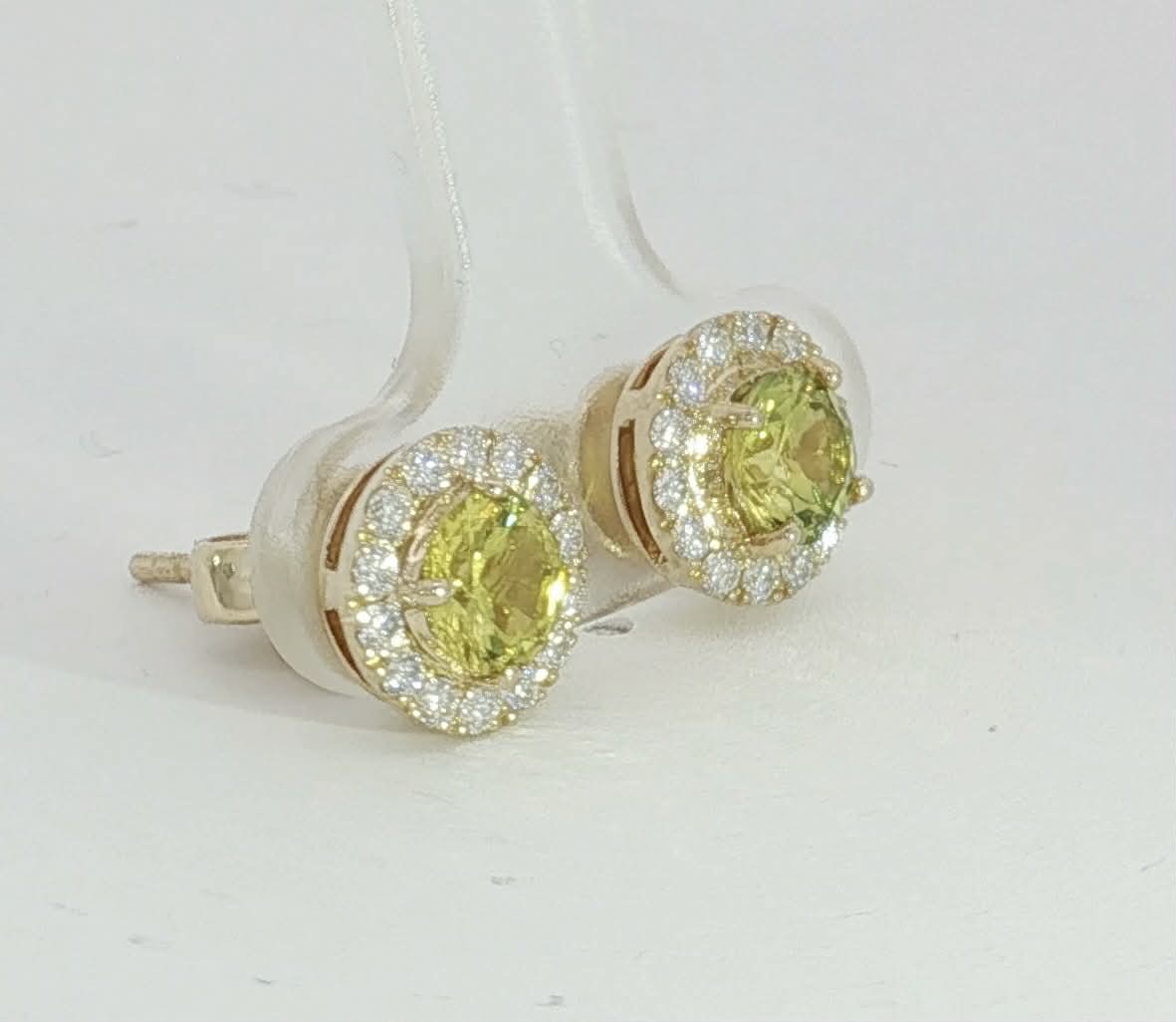 Dazzling Sapphire & Diamond 9ct Gold Earrings. M92273