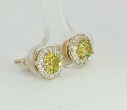 Dazzling Sapphire & Diamond 9ct Gold Earrings. M92273