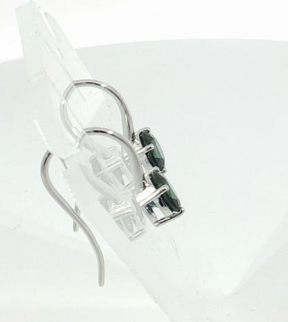Rich Blue Sapphires set in 9ct White Gold Earrings.  M92276