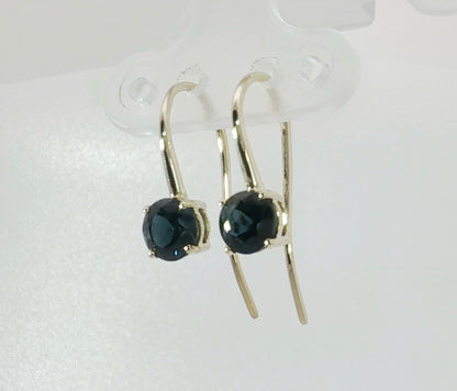 Bright Blue Sapphires 9ct Gold Earrings. M92281