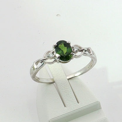 Sapphire & Diamond 9ct White Gold Ring. M92287
