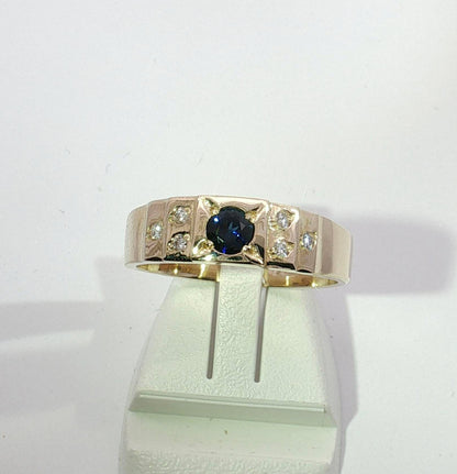 Sapphire & Diamond 9ct White Gold Ring. M92341