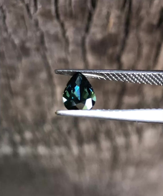 Teal Teardrop Cut Sapphire. M1193