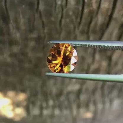 Hazelnut colour loose Zircon gemstone. M1275