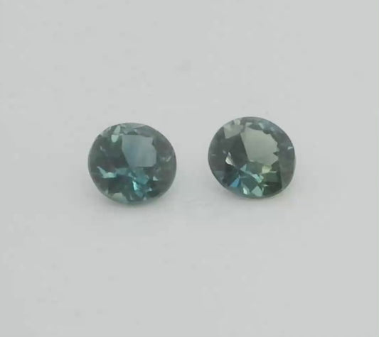 Elegant Teal Gemstone Pair Australian Sapphires. M1140