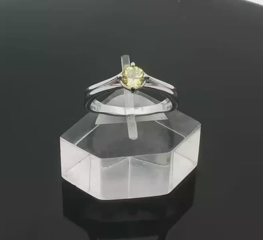 Yellow Sapphire 9ct White Gold Ring. M92207