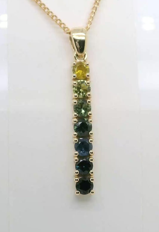 9ct Spectacular Australian Sapphire Pendant. M92130