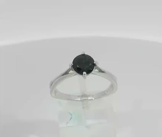 Radiant Sapphire 9ct White Gold Ring. M92208