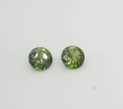 Gorgeous Pair of Green Australian Sapphires. M928