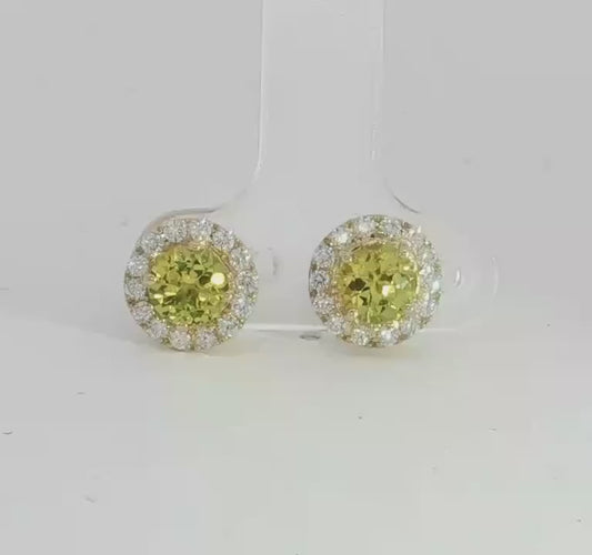 Dazzling Sapphire & Diamond 9ct Gold Earrings. M92273
