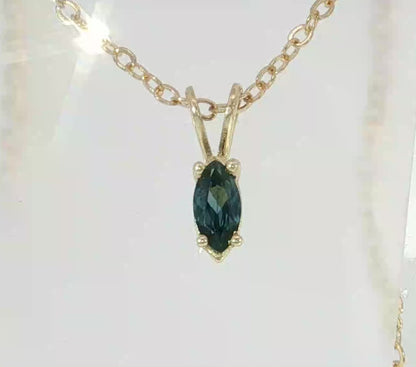 Blue Sapphire 9ct Gold Pendant. M92263