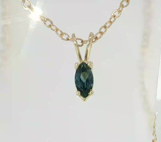 Blue Sapphire 9ct Gold Pendant. M92263
