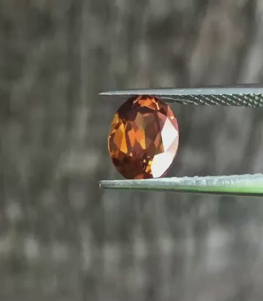 Natural Light Hazelnut Oval Cut Loose Zircon Gemstone. M1286