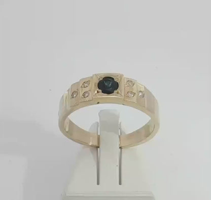 Sapphire & Diamond 9ct White Gold Ring. M92341