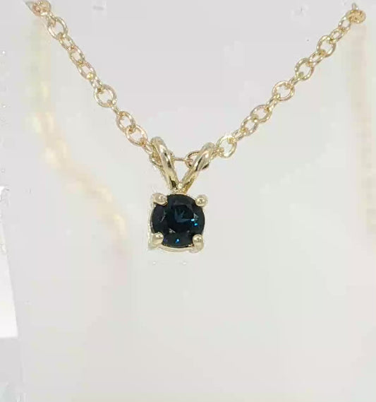 Blue Sapphire 9ct Gold Pendant. M92266