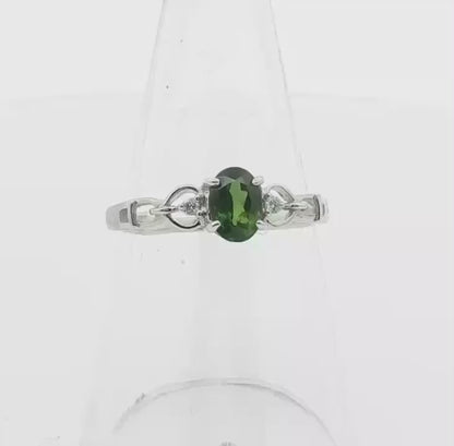 Sapphire & Diamond 9ct White Gold Ring. M92287