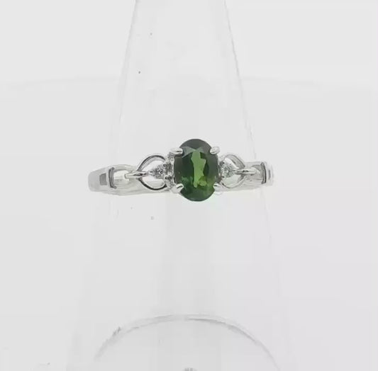 Sapphire & Diamond 9ct White Gold Ring. M92287