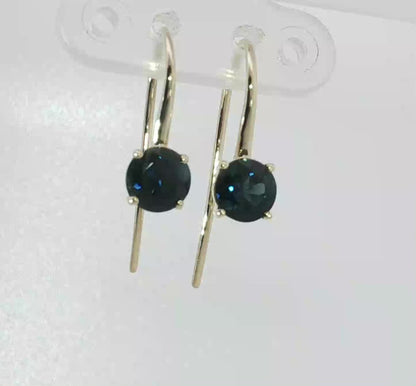 Bright Blue Sapphires 9ct Gold Earrings. M92281