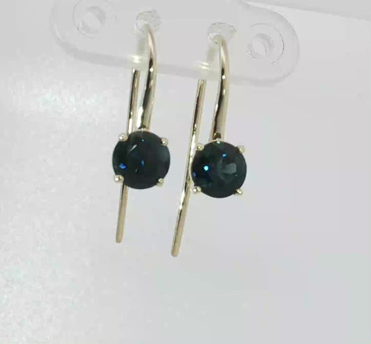 Bright Blue Sapphires 9ct Gold Earrings. M92281