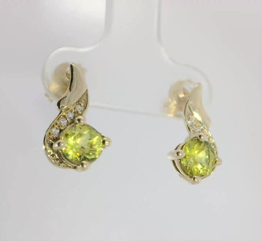 Amazing Sapphire & Diamond 9ct Gold Earrings. M92204